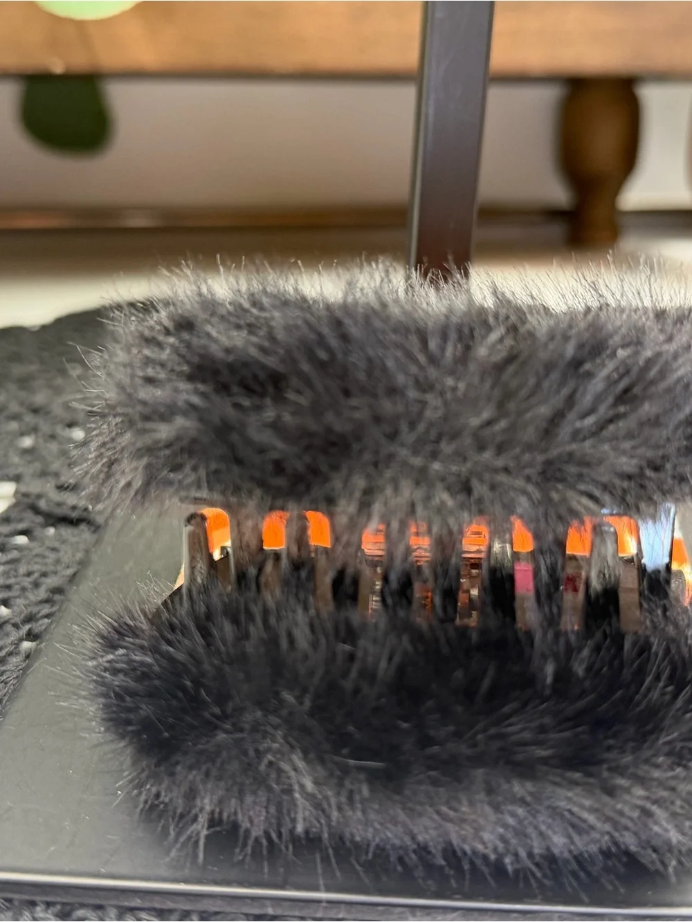 Piper K HTF Black Cat Faux Fur Hair Claw Clip Halloween Spooky Viral